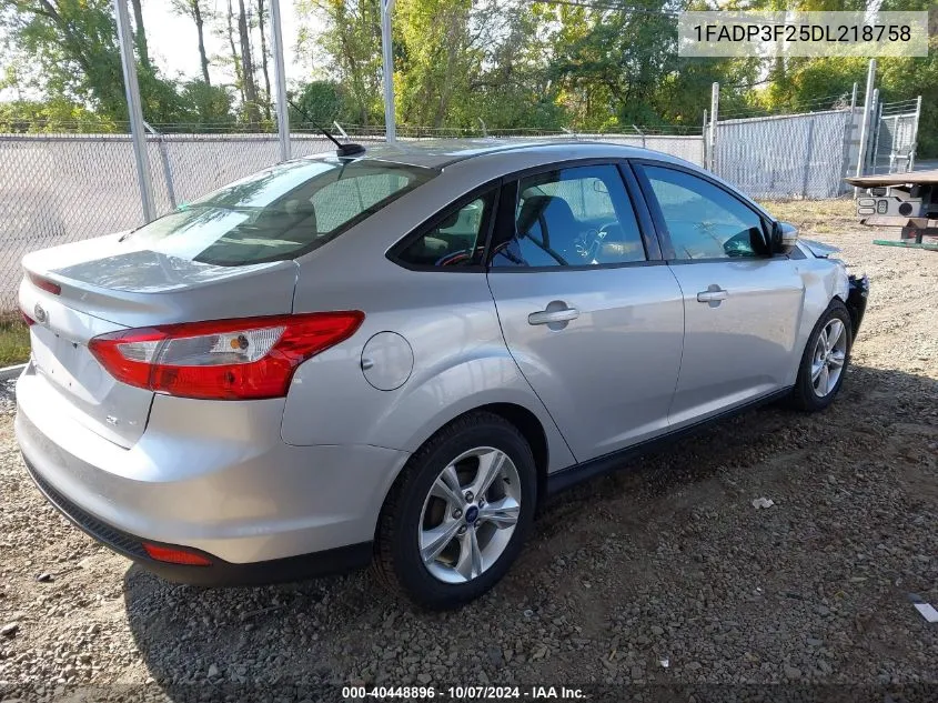 2013 Ford Focus Se VIN: 1FADP3F25DL218758 Lot: 40448896