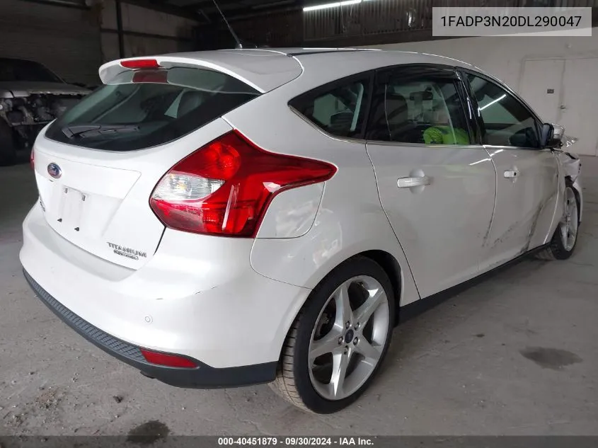 2013 Ford Focus Titanium VIN: 1FADP3N20DL290047 Lot: 40451879