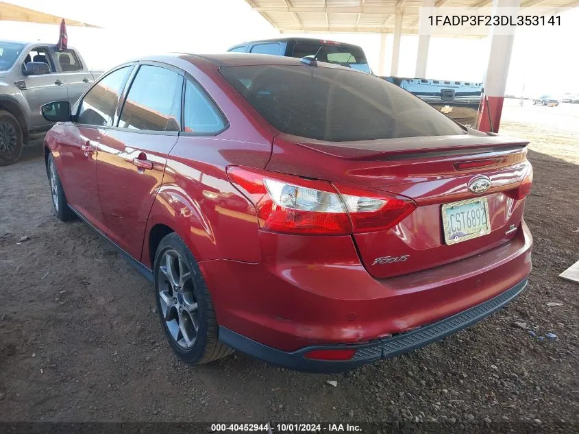 2013 Ford Focus Se VIN: 1FADP3F23DL353141 Lot: 40452944