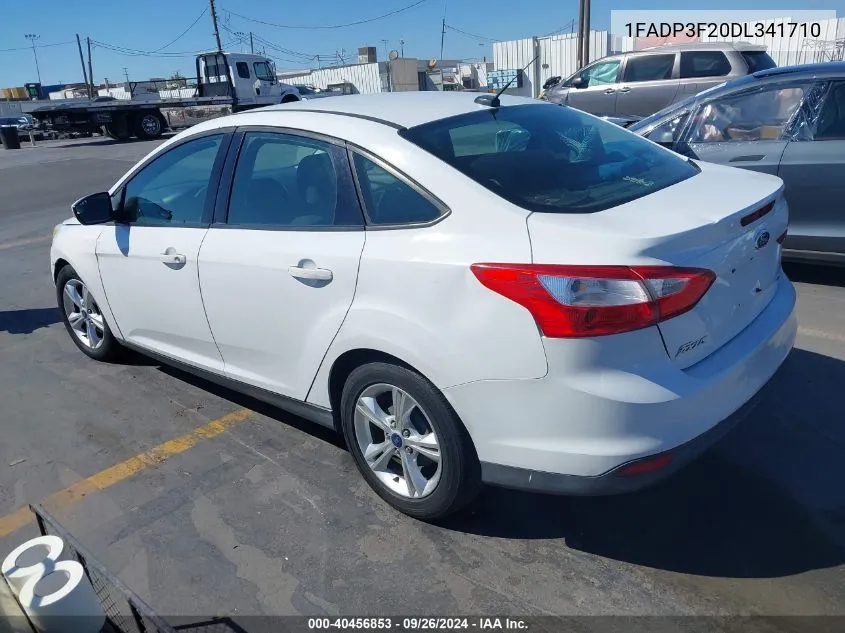 2013 Ford Focus Se VIN: 1FADP3F20DL341710 Lot: 40456853