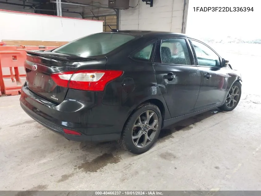 2013 Ford Focus Se VIN: 1FADP3F22DL336394 Lot: 40466237