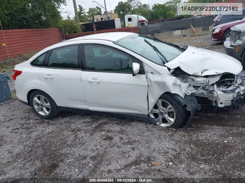 2013 Ford Focus Se VIN: 1FADP3F22DL372182 Lot: 40466265