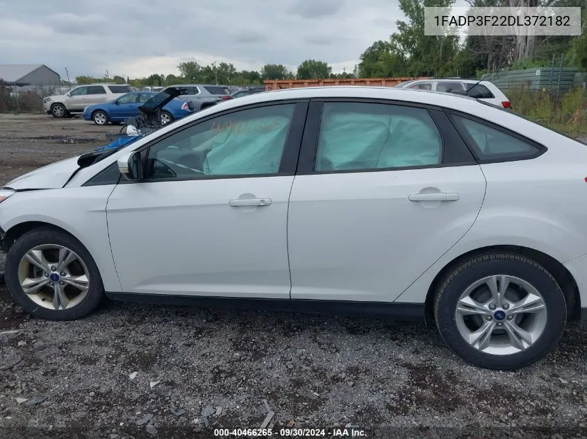 2013 Ford Focus Se VIN: 1FADP3F22DL372182 Lot: 40466265