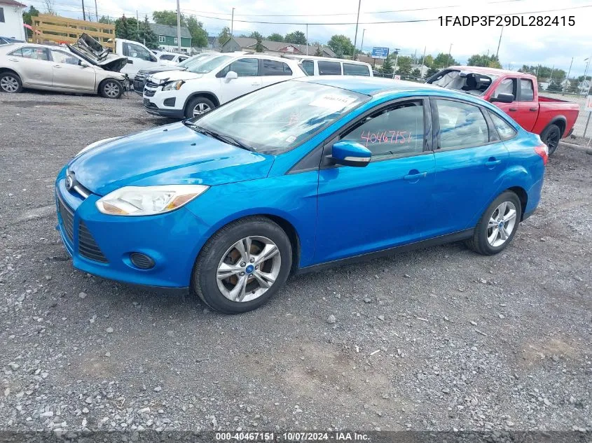 2013 Ford Focus Se VIN: 1FADP3F29DL282415 Lot: 40467151