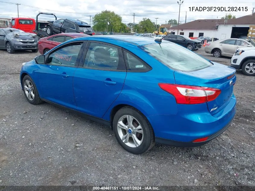 2013 Ford Focus Se VIN: 1FADP3F29DL282415 Lot: 40467151