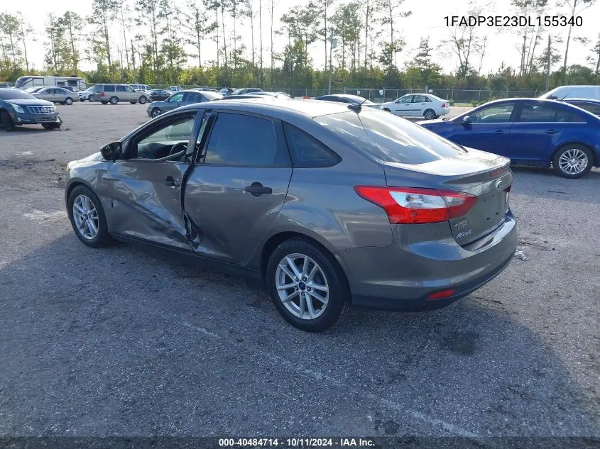 2013 Ford Focus VIN: 1FADP3E23DL155340 Lot: 40484714