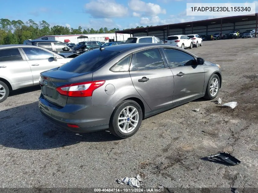 2013 Ford Focus VIN: 1FADP3E23DL155340 Lot: 40484714