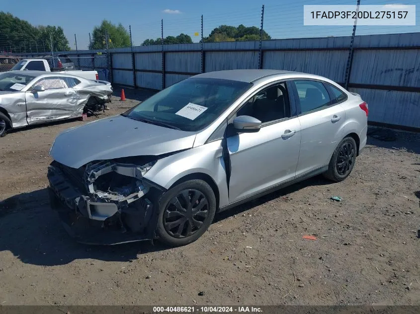 2013 Ford Focus Se VIN: 1FADP3F20DL275157 Lot: 40486621