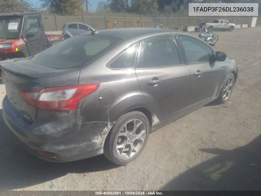 2013 Ford Focus Se VIN: 1FADP3F26DL236038 Lot: 40502581