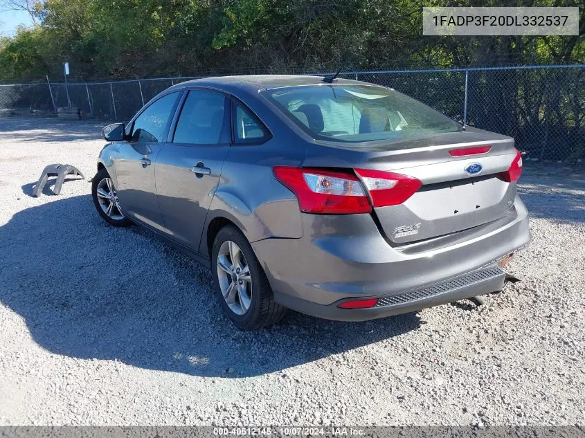 2013 Ford Focus Se VIN: 1FADP3F20DL332537 Lot: 40512145