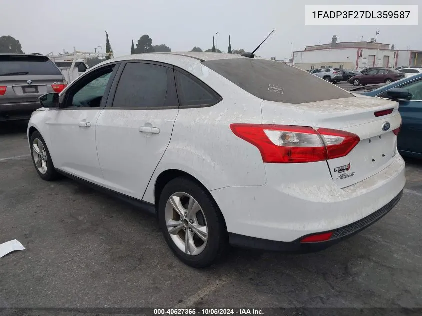 2013 Ford Focus Se VIN: 1FADP3F27DL359587 Lot: 40527365