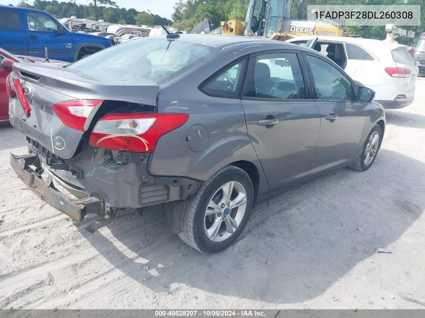 2013 Ford Focus Se VIN: 1FADP3F28DL260308 Lot: 40528207