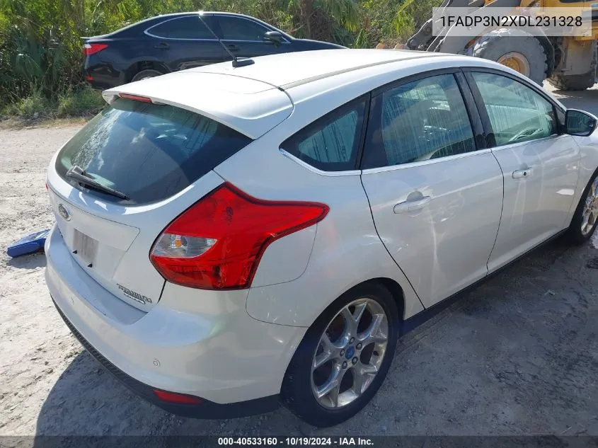 2013 Ford Focus Titanium VIN: 1FADP3N2XDL231328 Lot: 40533160