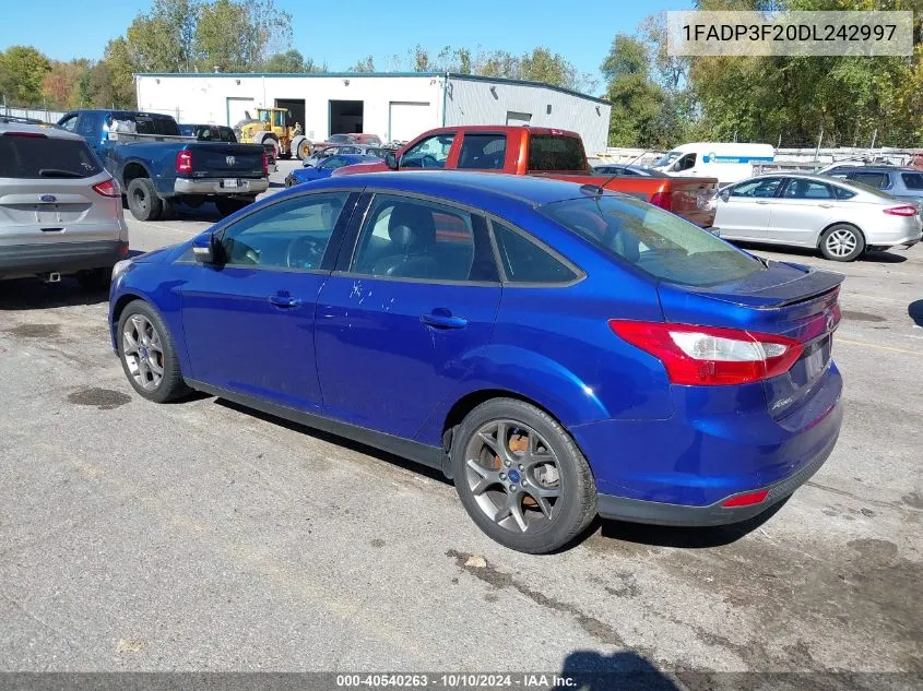 2013 Ford Focus Se VIN: 1FADP3F20DL242997 Lot: 40540263