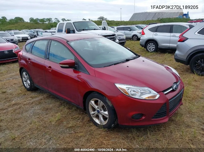 2013 Ford Focus Se VIN: 1FADP3K27DL189205 Lot: 40542490