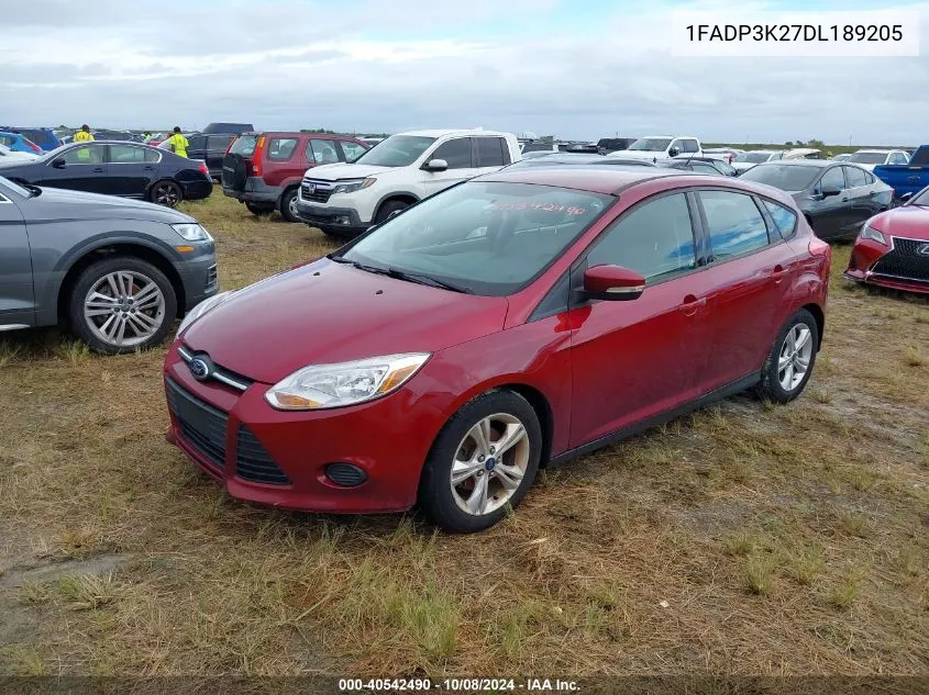 2013 Ford Focus Se VIN: 1FADP3K27DL189205 Lot: 40542490