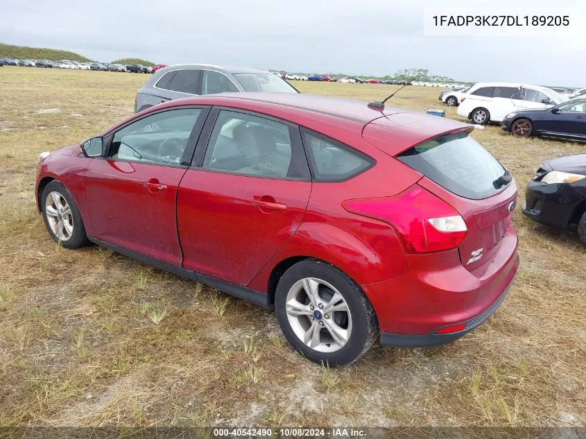 2013 Ford Focus Se VIN: 1FADP3K27DL189205 Lot: 40542490