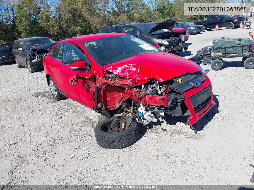 2013 Ford Focus Se VIN: 1FADP3F22DL363868 Lot: 40544902