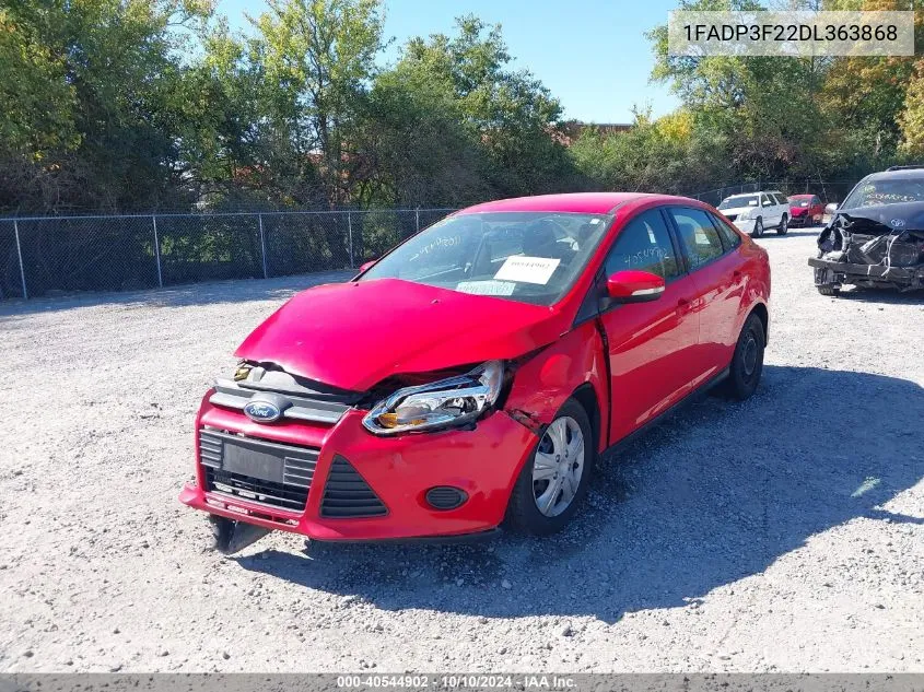 2013 Ford Focus Se VIN: 1FADP3F22DL363868 Lot: 40544902