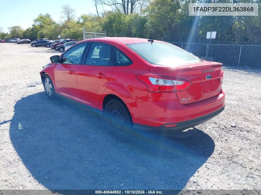 2013 Ford Focus Se VIN: 1FADP3F22DL363868 Lot: 40544902