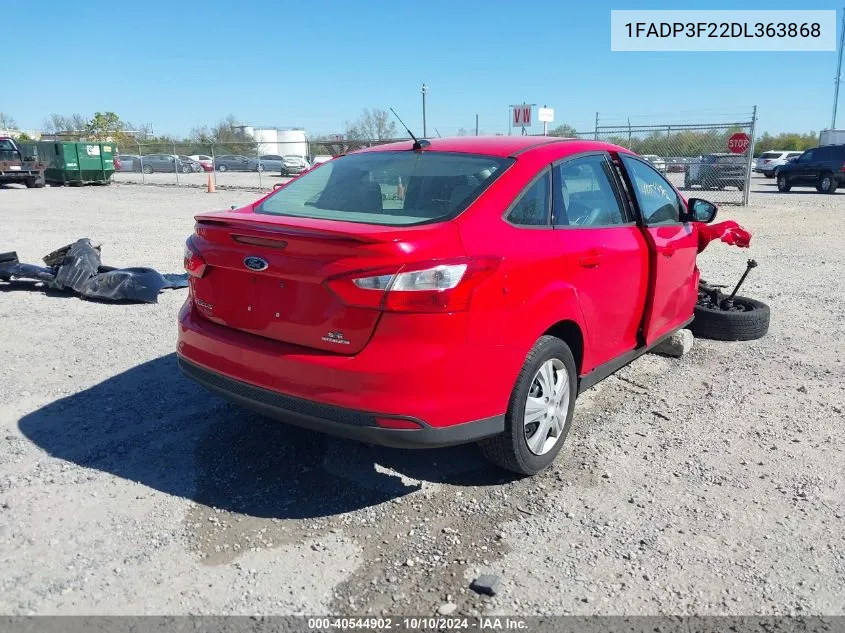 2013 Ford Focus Se VIN: 1FADP3F22DL363868 Lot: 40544902