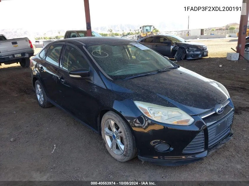 2013 Ford Focus Se VIN: 1FADP3F2XDL200191 Lot: 40553974