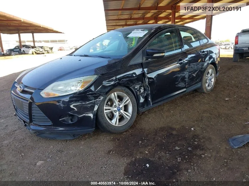 2013 Ford Focus Se VIN: 1FADP3F2XDL200191 Lot: 40553974