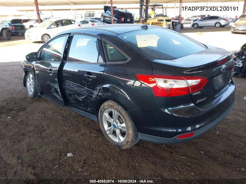 2013 Ford Focus Se VIN: 1FADP3F2XDL200191 Lot: 40553974