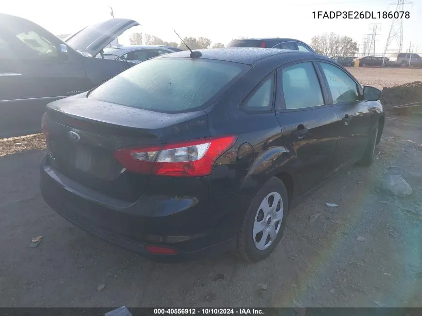 2013 Ford Focus VIN: 1FADP3E26DL186078 Lot: 40556912