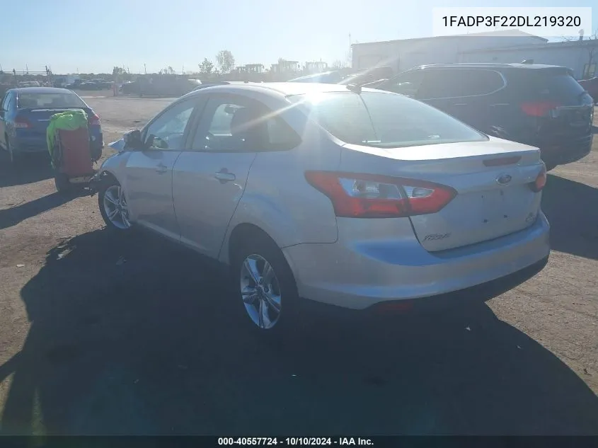 2013 Ford Focus Se VIN: 1FADP3F22DL219320 Lot: 40557724