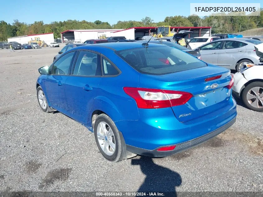 2013 Ford Focus Se VIN: 1FADP3F20DL261405 Lot: 40558343