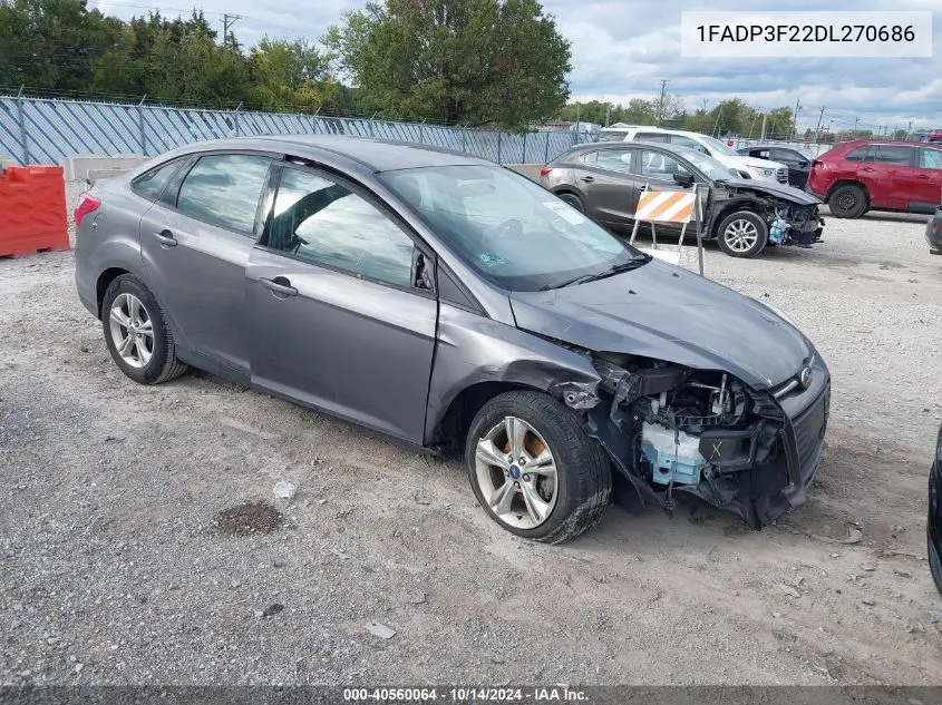 2013 Ford Focus Se VIN: 1FADP3F22DL270686 Lot: 40560064