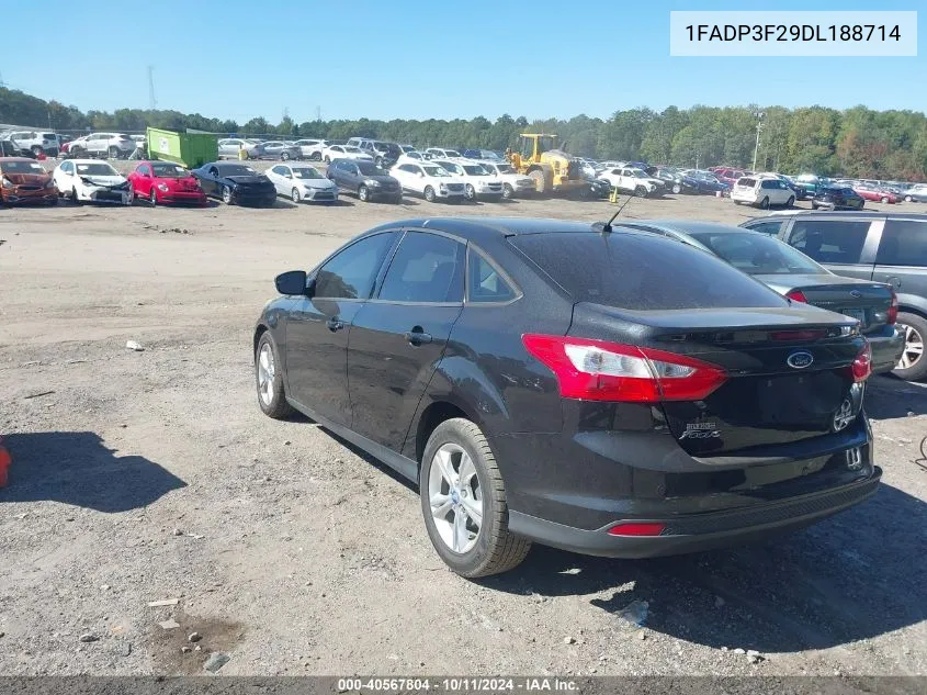 2013 Ford Focus Se VIN: 1FADP3F29DL188714 Lot: 40567804