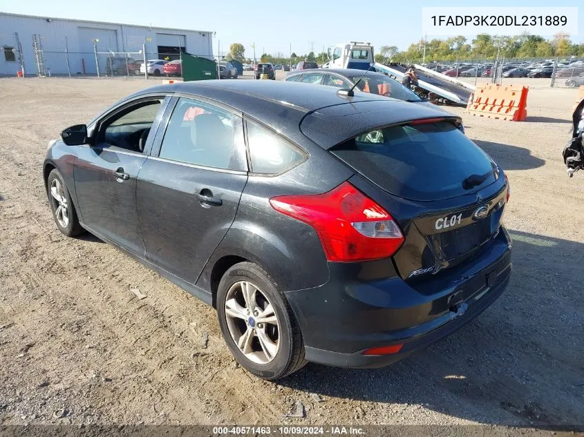 2013 Ford Focus Se VIN: 1FADP3K20DL231889 Lot: 40571463