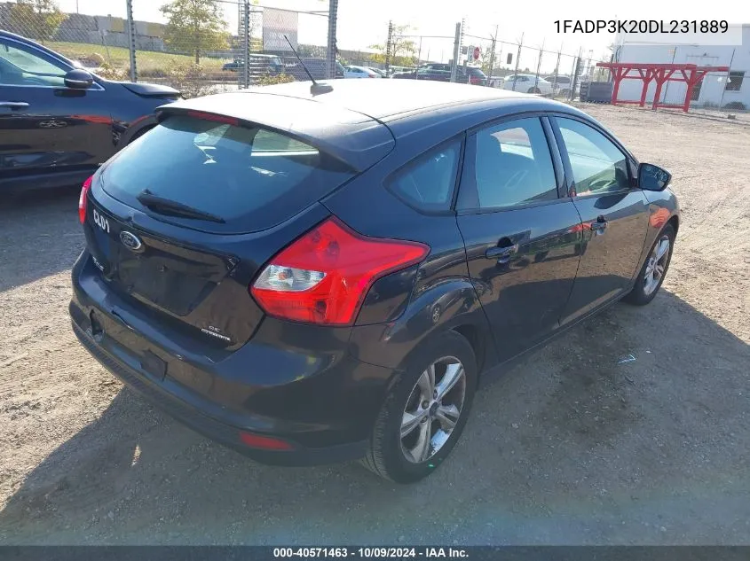 2013 Ford Focus Se VIN: 1FADP3K20DL231889 Lot: 40571463