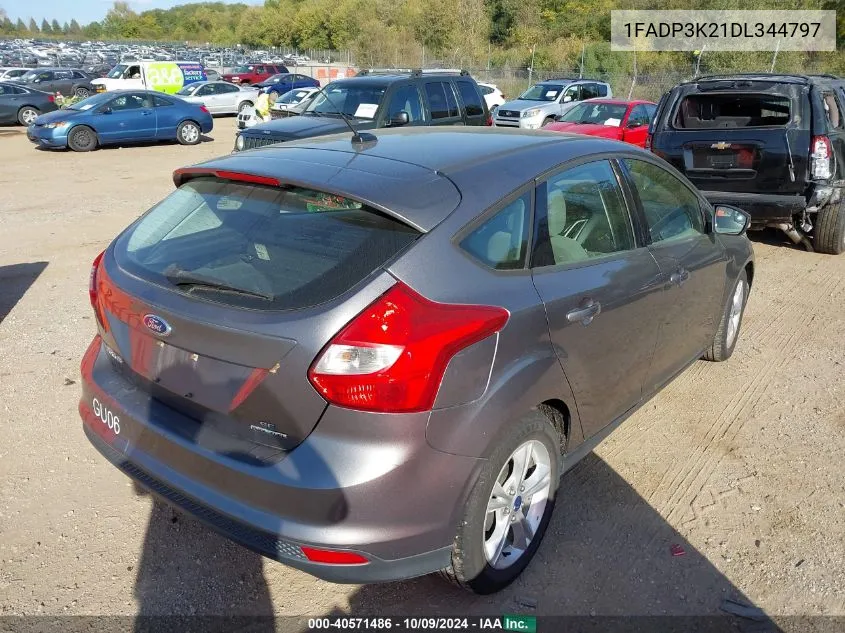 2013 Ford Focus Se VIN: 1FADP3K21DL344797 Lot: 40571486