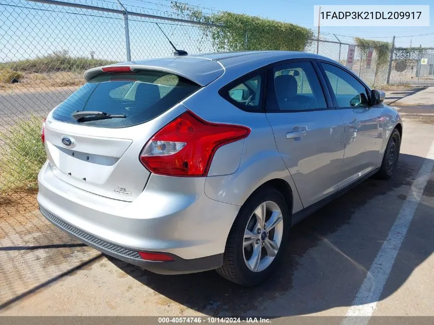 2013 Ford Focus Se VIN: 1FADP3K21DL209917 Lot: 40574746