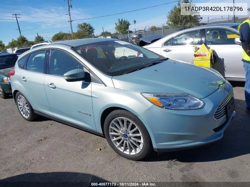 2013 Ford Focus Electric VIN: 1FADP3R42DL178796 Lot: 40577173