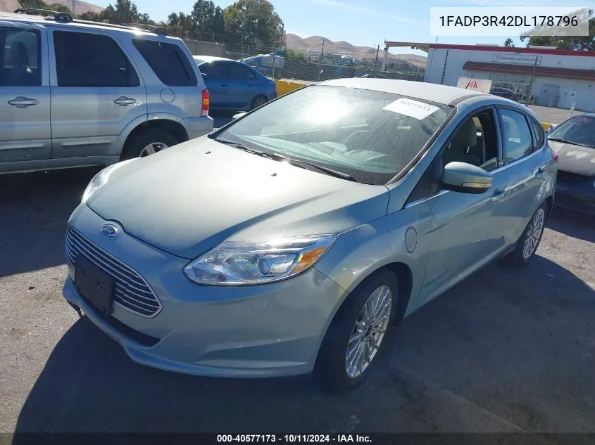 2013 Ford Focus Electric VIN: 1FADP3R42DL178796 Lot: 40577173