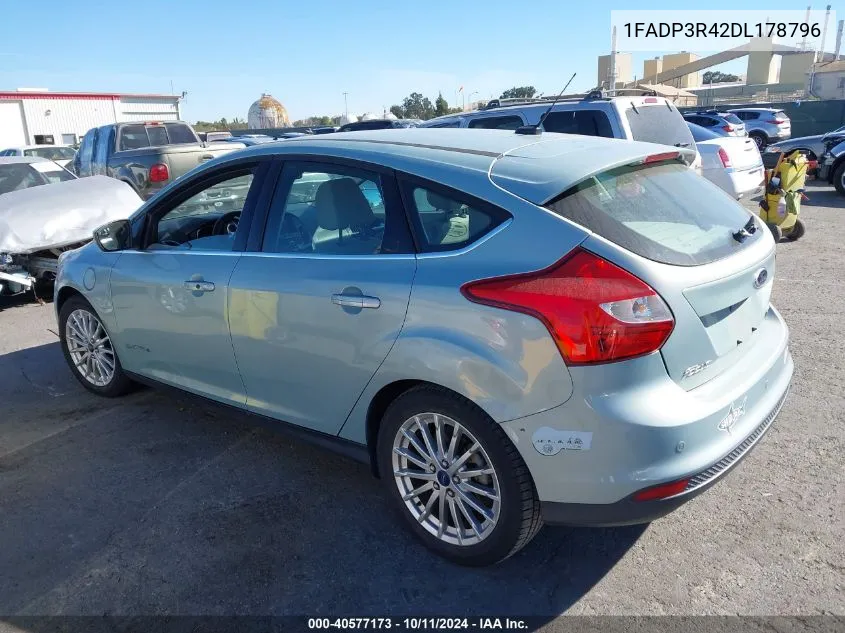 2013 Ford Focus Electric VIN: 1FADP3R42DL178796 Lot: 40577173