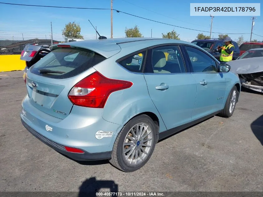 2013 Ford Focus Electric VIN: 1FADP3R42DL178796 Lot: 40577173