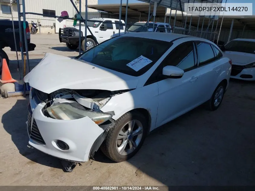 2013 Ford Focus Se VIN: 1FADP3F2XDL144270 Lot: 40582981