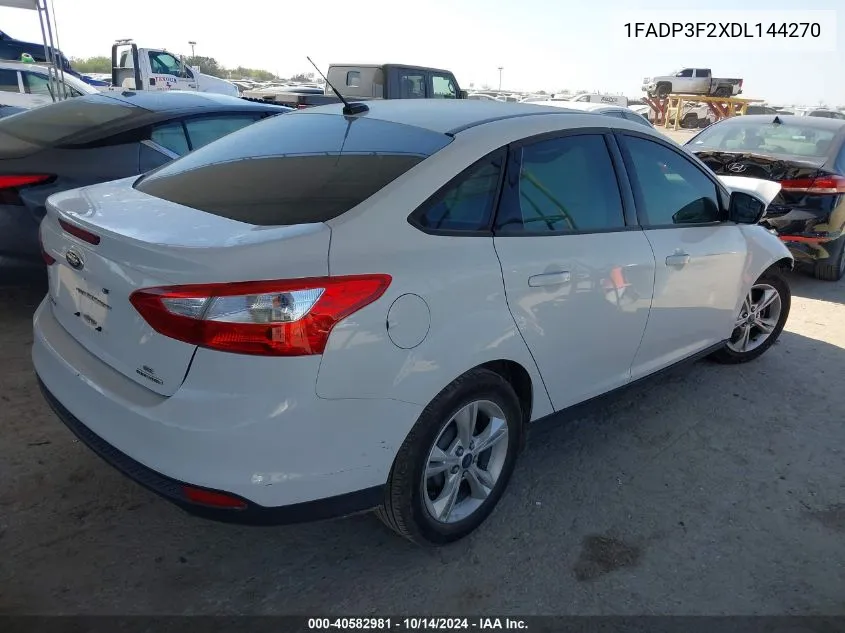 2013 Ford Focus Se VIN: 1FADP3F2XDL144270 Lot: 40582981