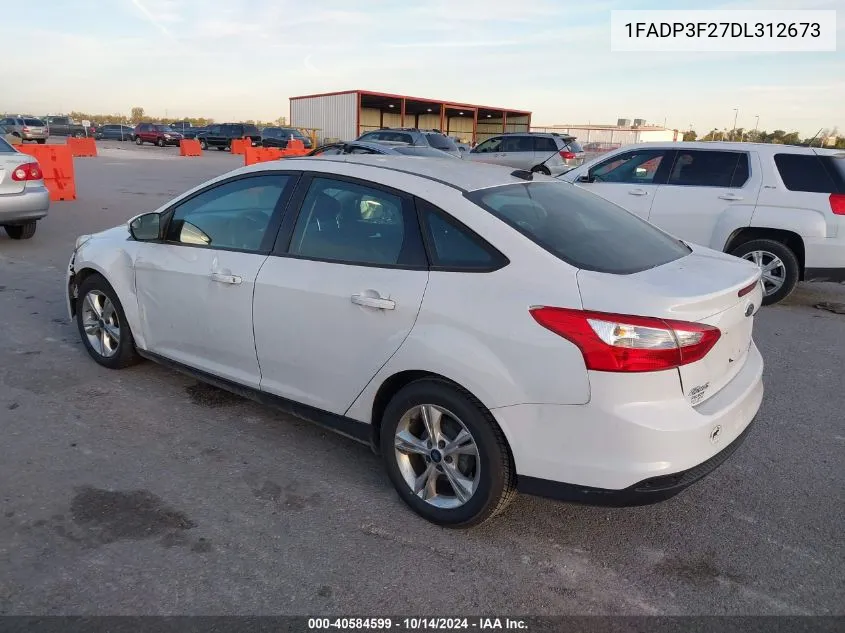 2013 Ford Focus Se VIN: 1FADP3F27DL312673 Lot: 40584599