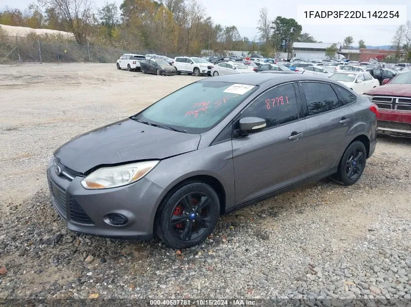 2013 Ford Focus Se VIN: 1FADP3F22DL142254 Lot: 40587781