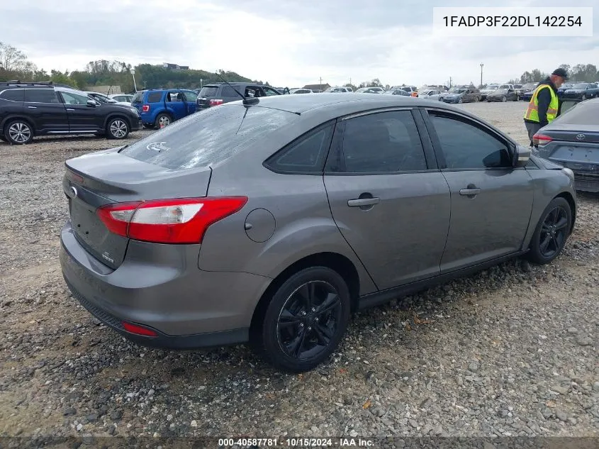 2013 Ford Focus Se VIN: 1FADP3F22DL142254 Lot: 40587781