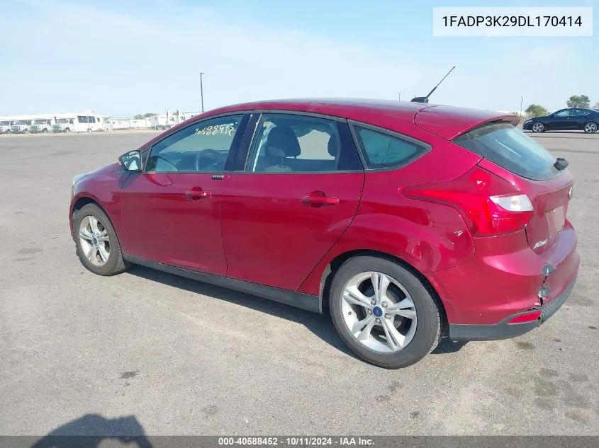 2013 Ford Focus Se VIN: 1FADP3K29DL170414 Lot: 40588452