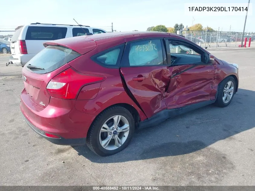 2013 Ford Focus Se VIN: 1FADP3K29DL170414 Lot: 40588452