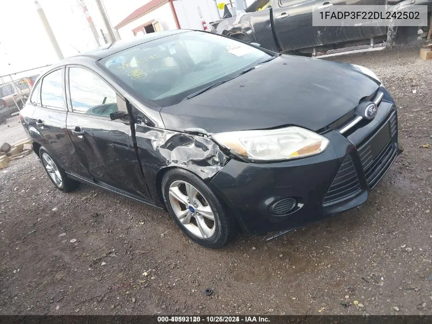 2013 Ford Focus Se VIN: 1FADP3F22DL242502 Lot: 40593120