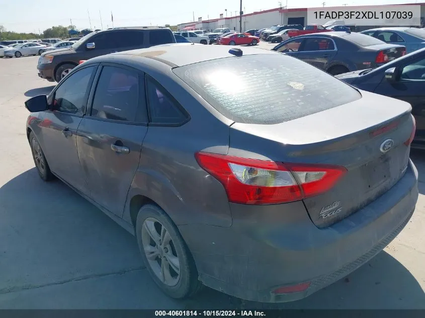 2013 Ford Focus Se VIN: 1FADP3F2XDL107039 Lot: 40601814